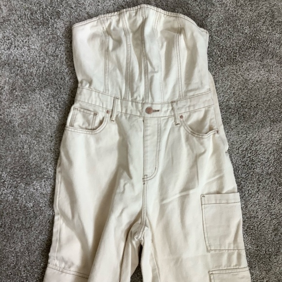 Wild Fable Cream Utility Strapless Jumpsuit - Picture 5 of 8